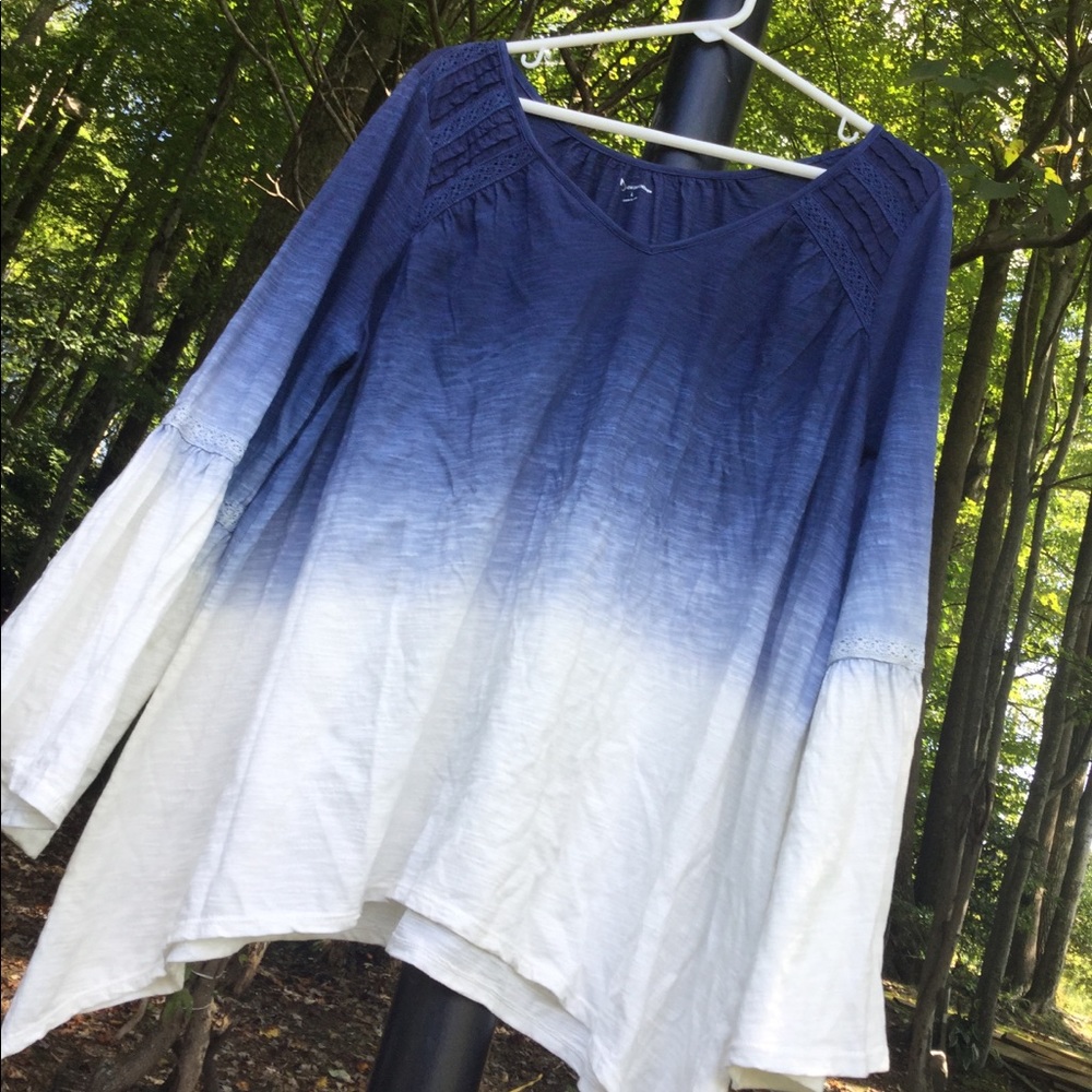 Women’s Long sleeve Faded Blue Shirt